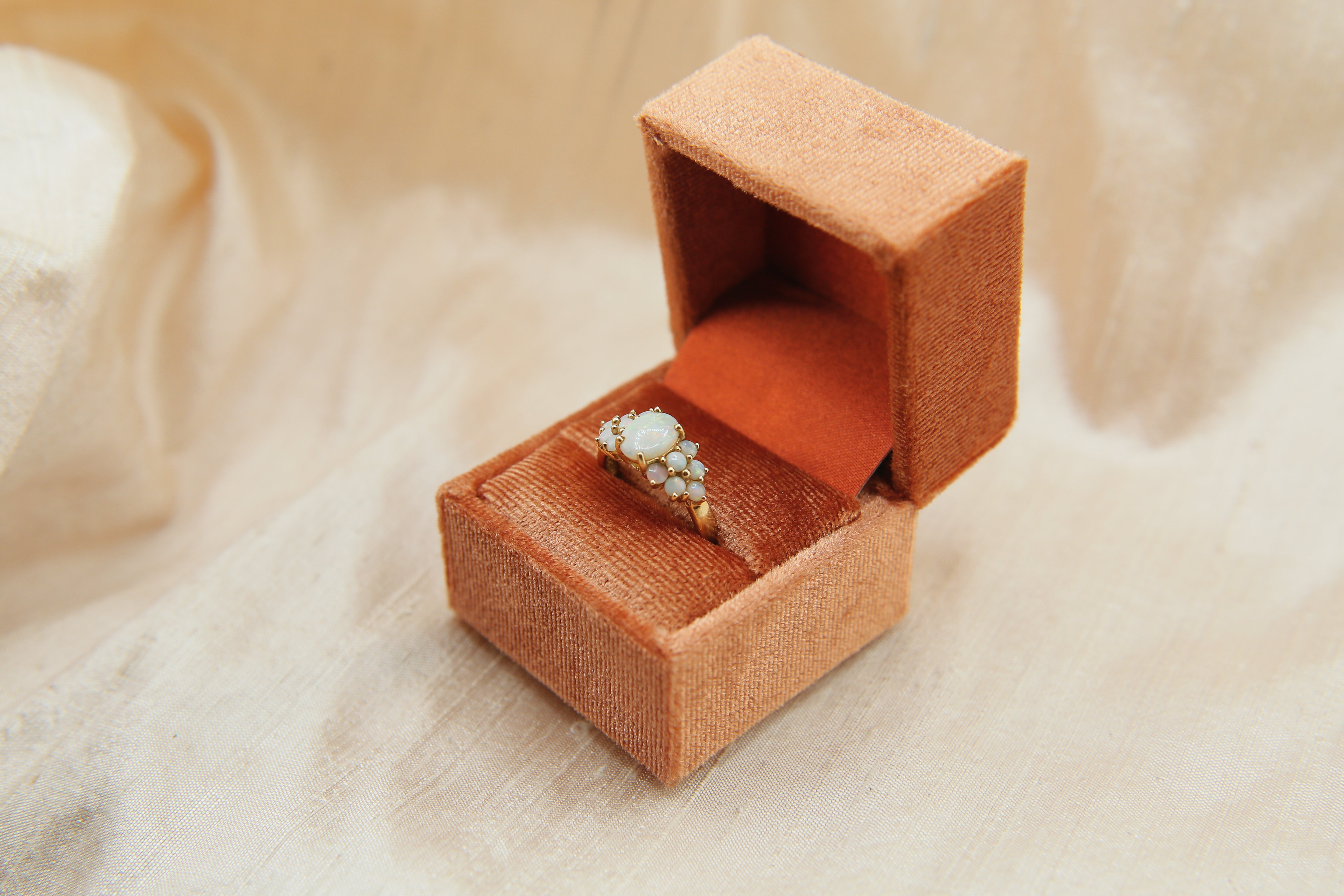 60's Opal Cluster Ring | sz 6