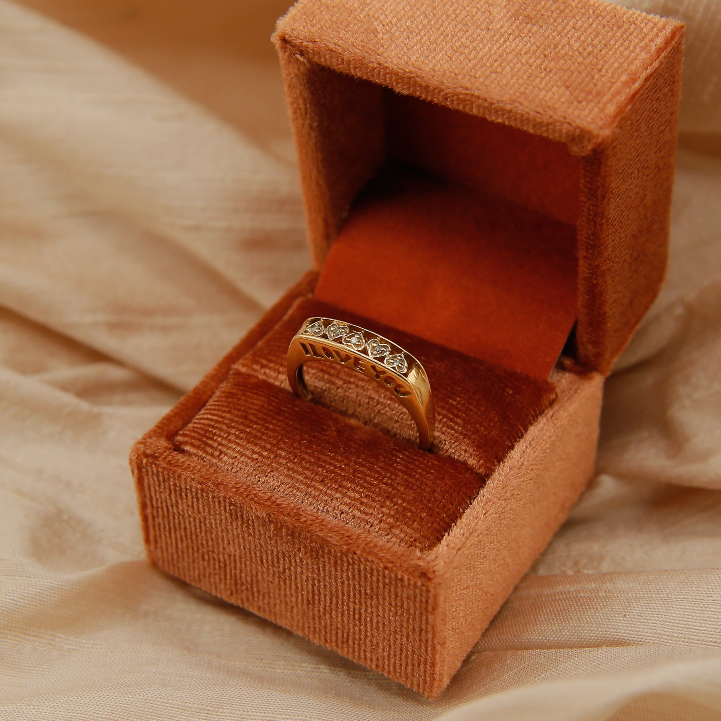 10k "I love you" y2k diamond band | sz 7