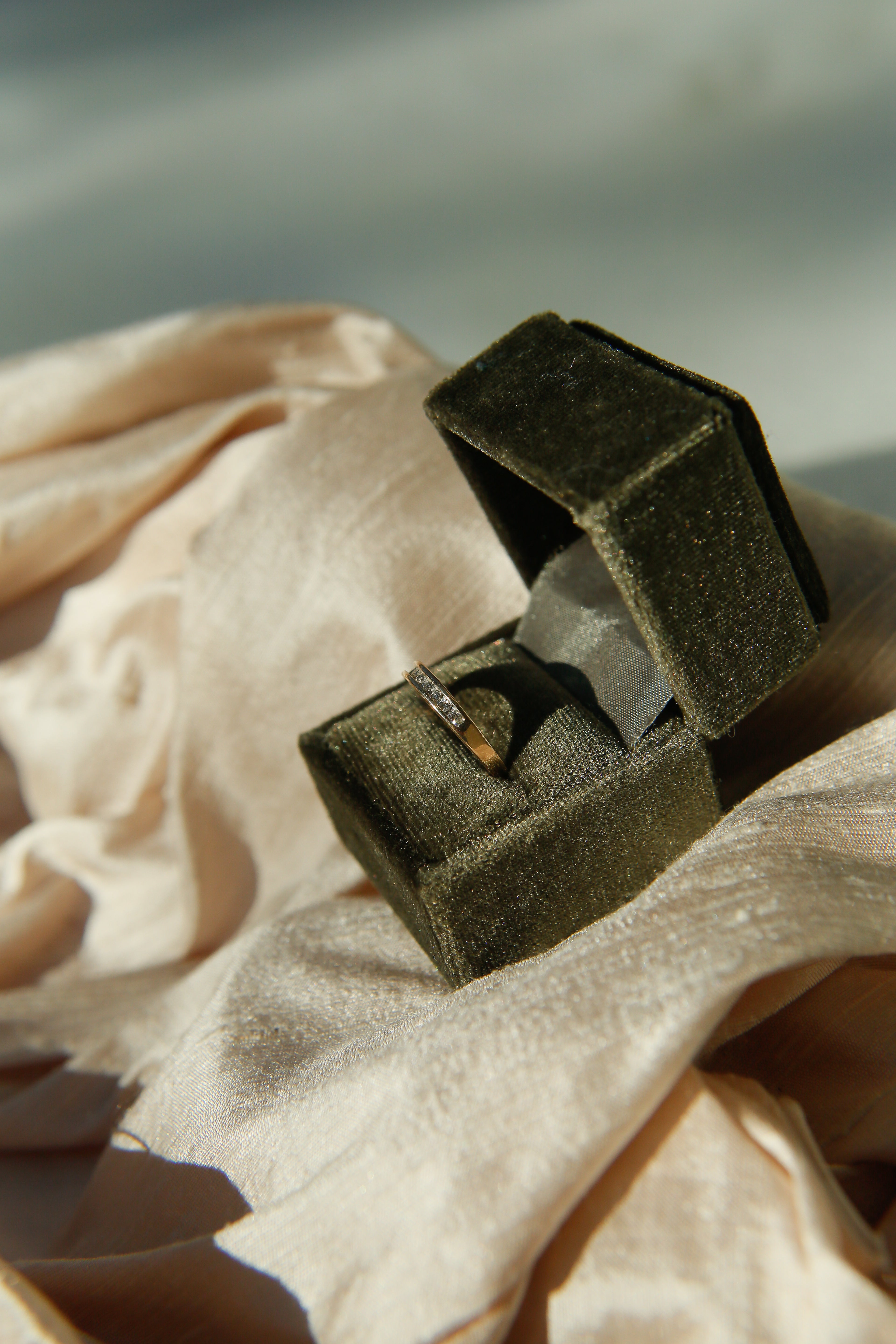 14k Gold and Platinum Channel Set Natural Diamond Band | sz. 7