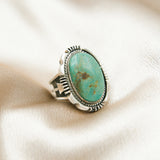 Navajo Turquoise & Sterling Silver Ring | Sz 8.5