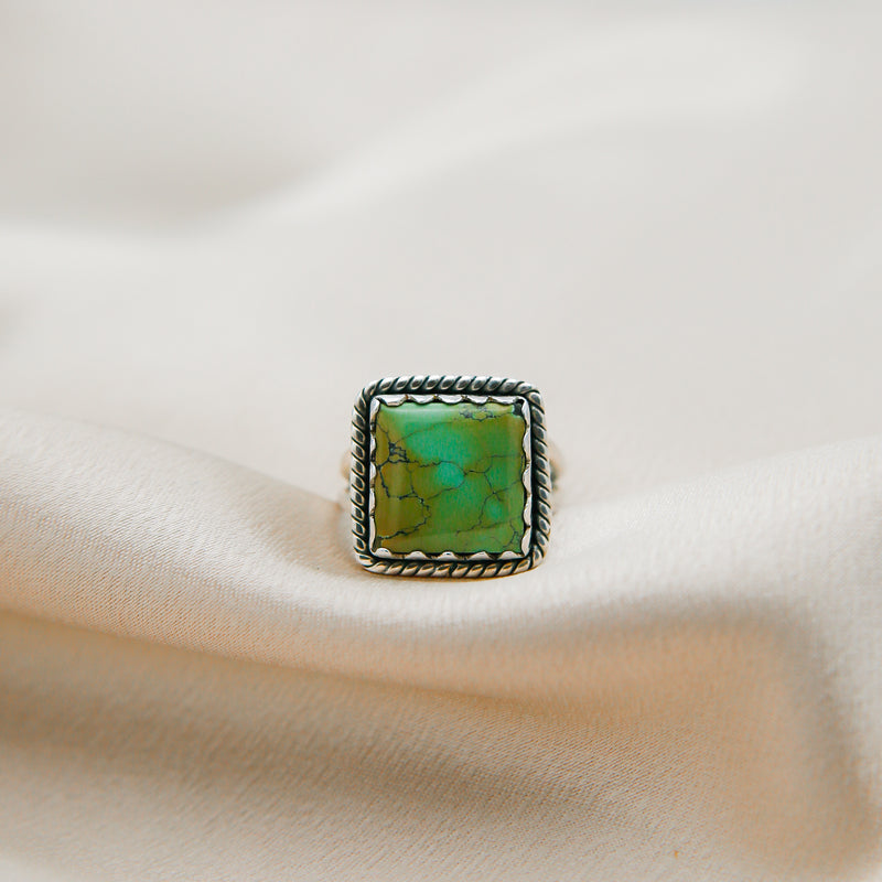 Royston Turquoise Square Ring | Sz 7