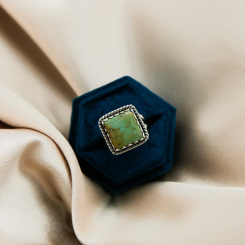 Royston Turquoise Square Ring | Sz 7