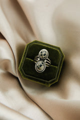 Double Stone Dalmatian Jasper Ring | Sz 8