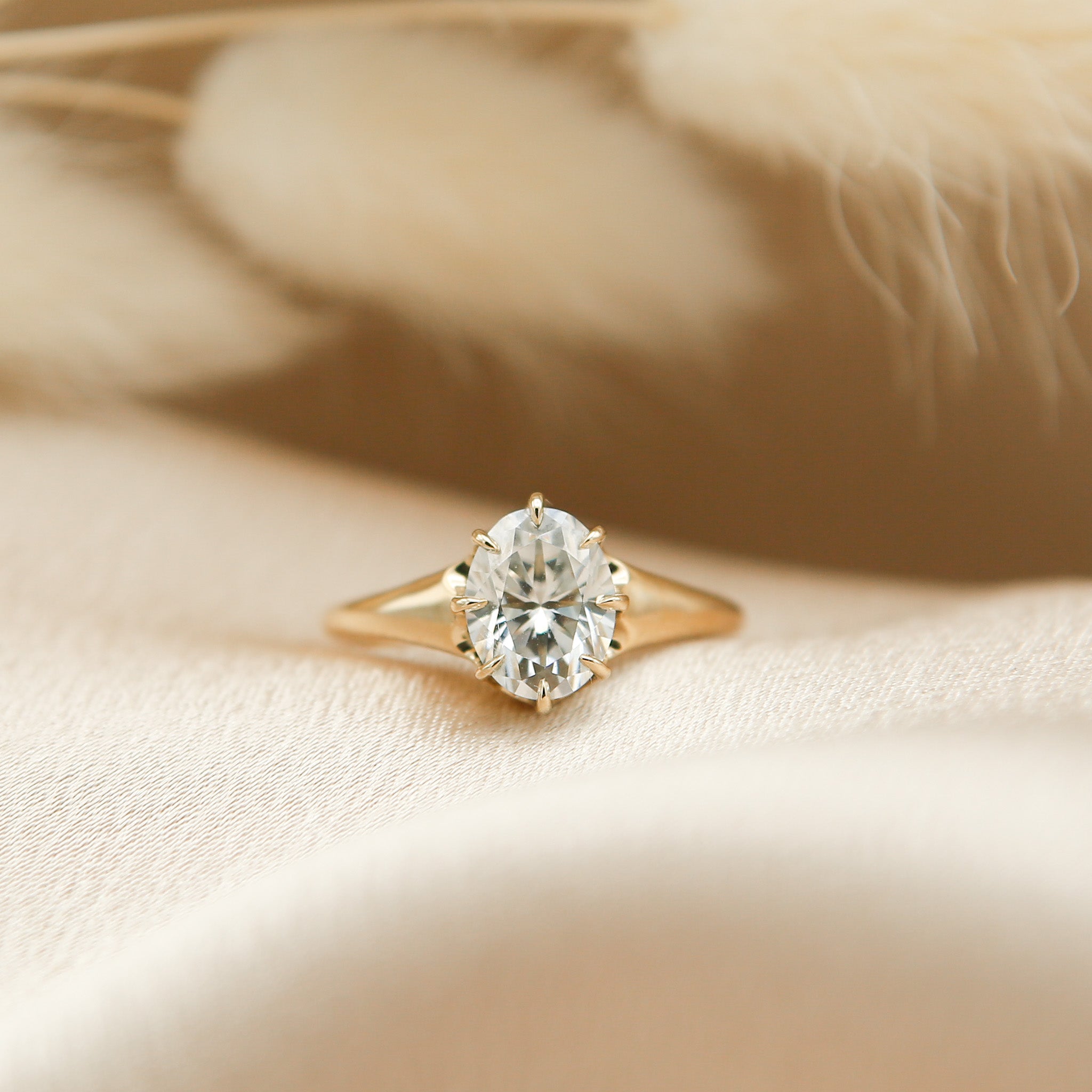 Amelia | 14k 2ct Moissanite Ring