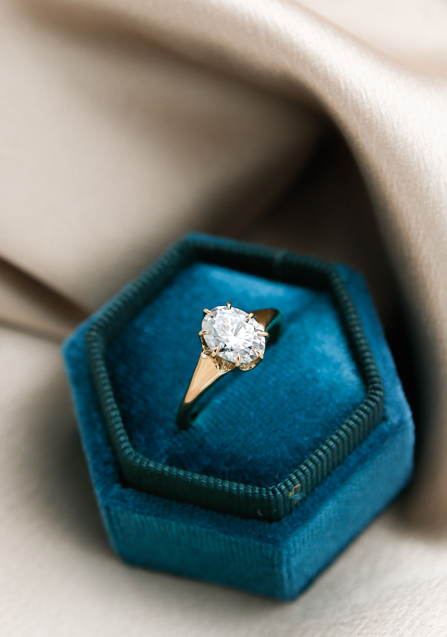 Amelia| 14k 2ct Moissanite Ring