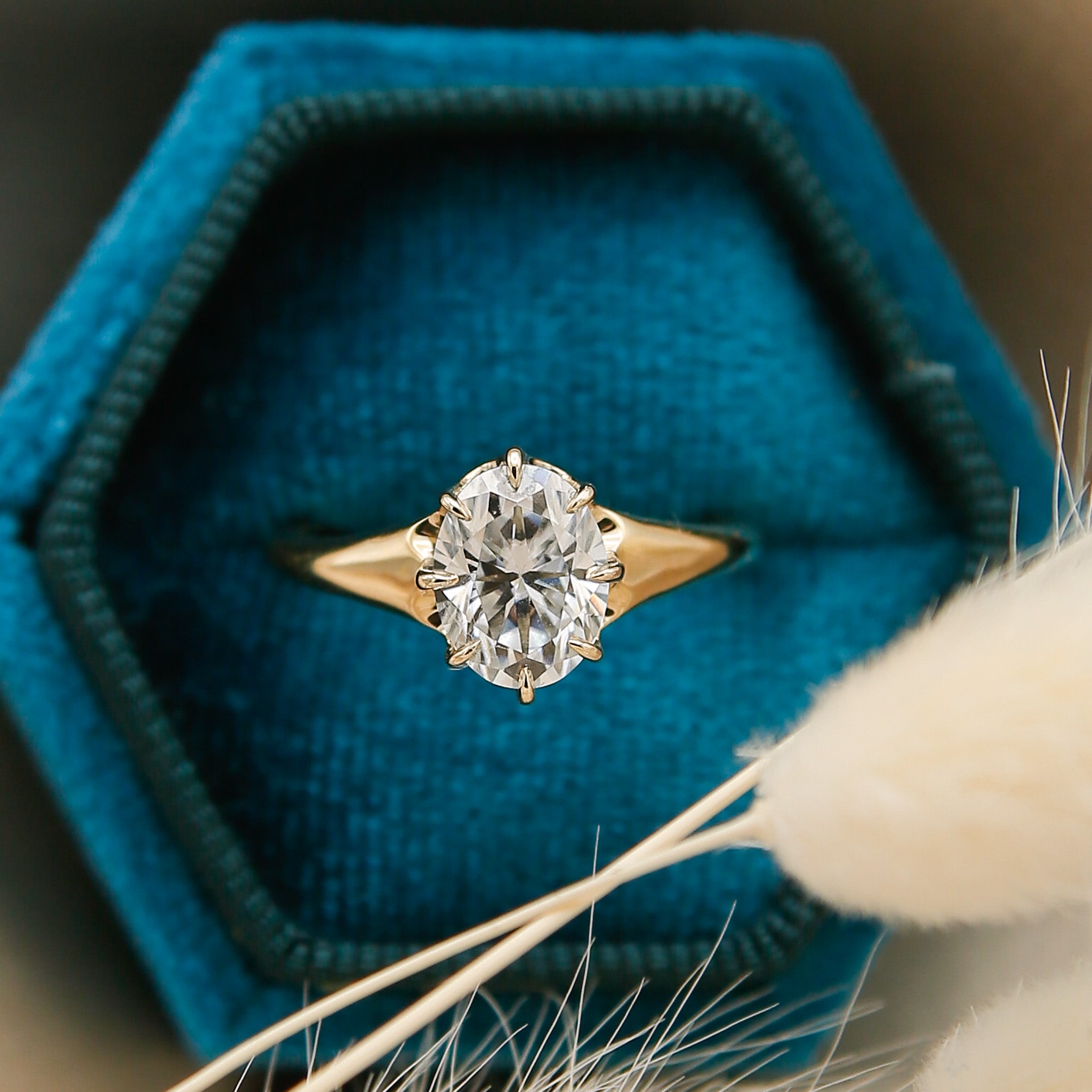 Amelia| 14k 2ct Moissanite Ring