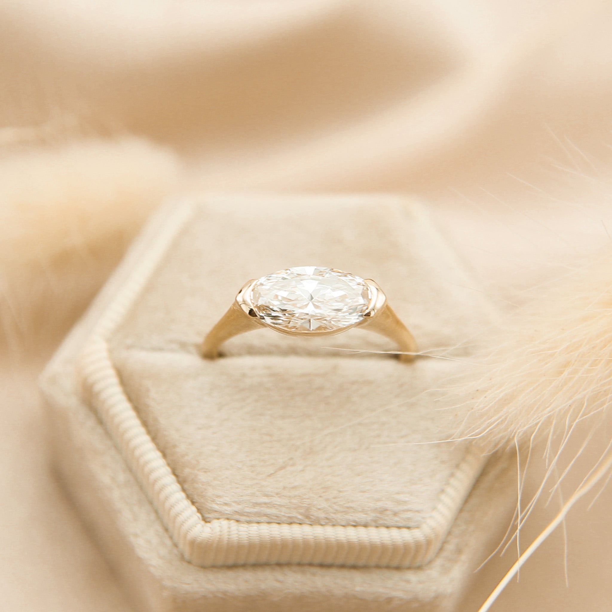 Molly | Elongated Oval Engagement Ring