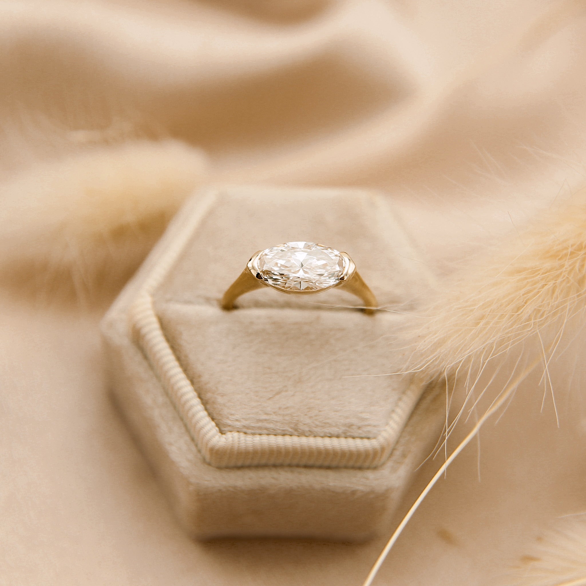 Molly | Elongated Oval Engagement Ring