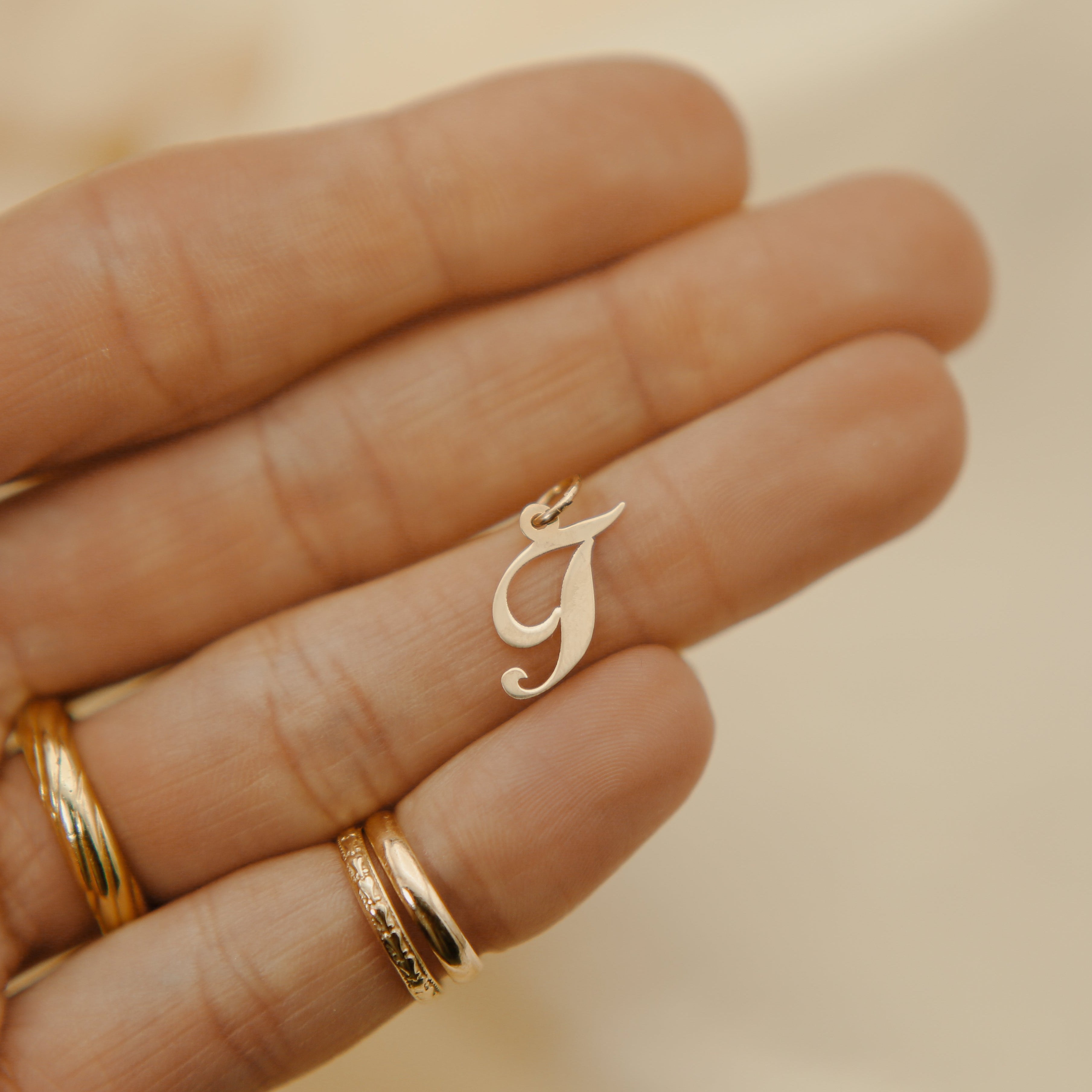 Vintage 10k "T" Letter | Necklace Charm