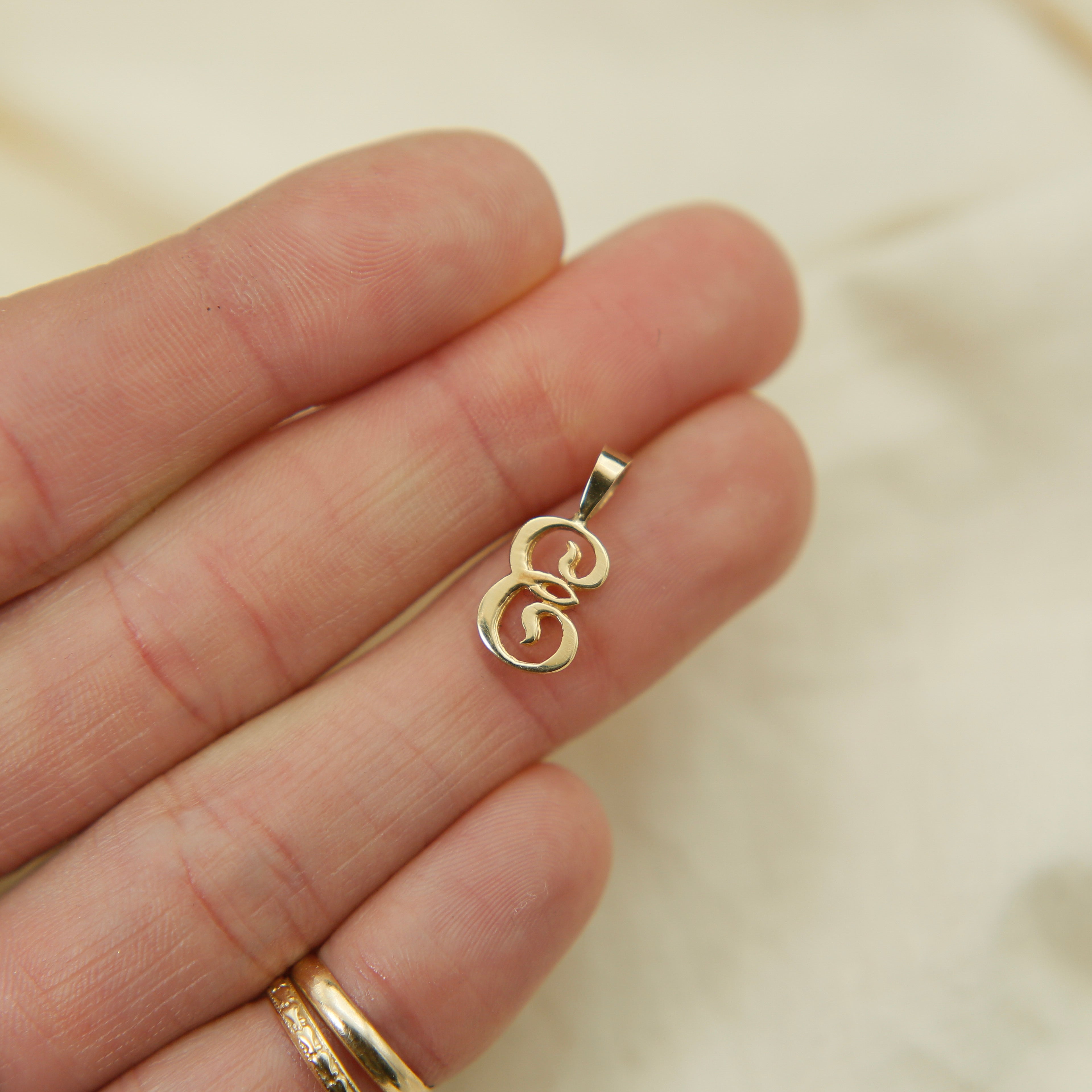 Vintage "E" Letter | Necklace Charm