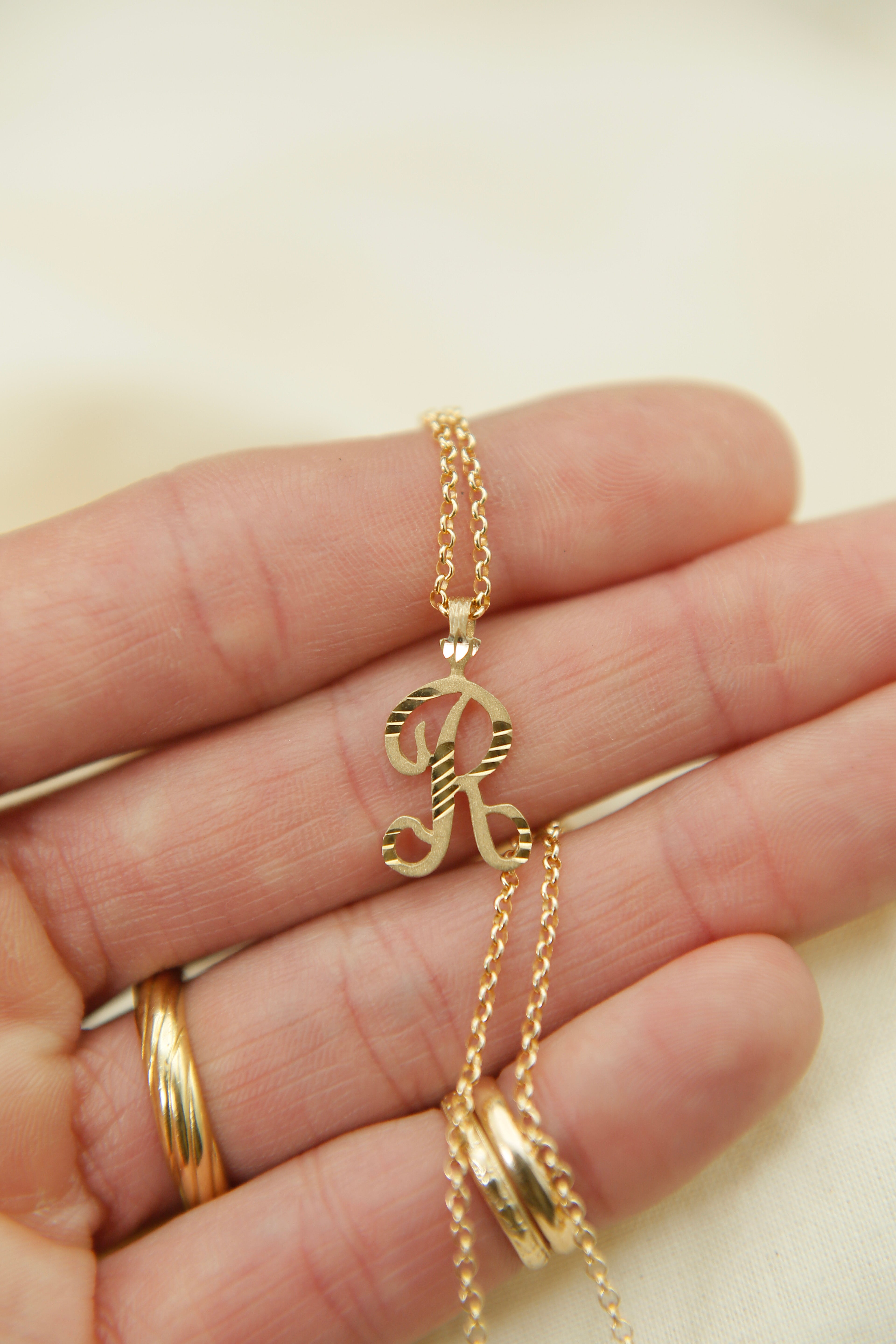 80's "R" Letter | Necklace Charm
