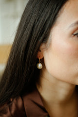 Pearl Hoops on Gold Vermeil