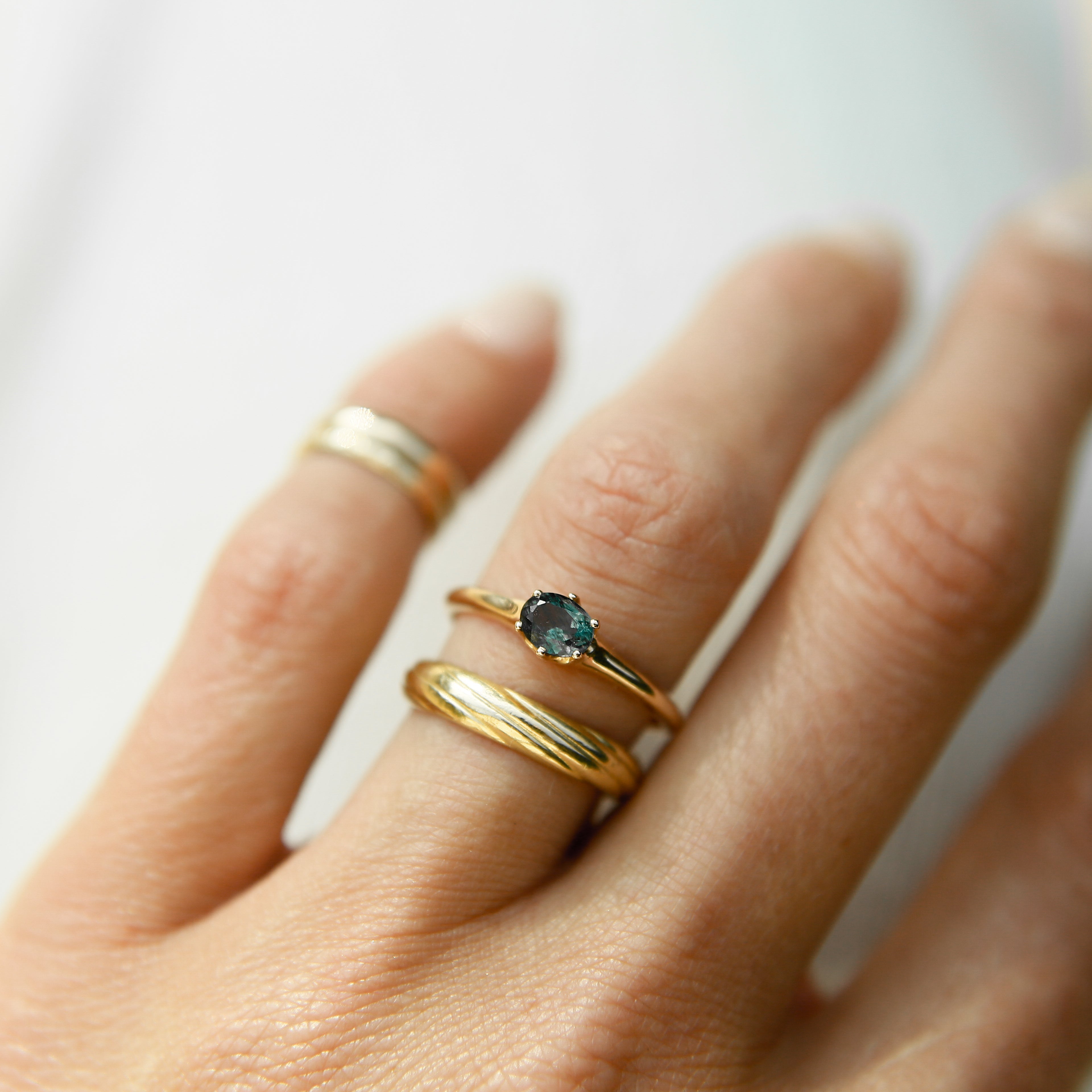 Edwardian Oval Sapphire solitaire | sz 8