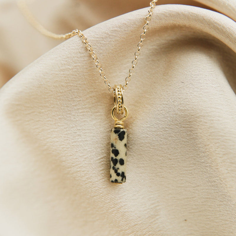 Dalmatian jasper stone pendant 