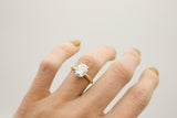Four prong 3ct oval solitaire engagement ring in yellow gold by Cival Jewelry shop Milwaukee 