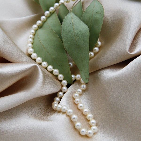 Vintage Akoya Pearl Silk Strand Necklace pictured at Cival Collective