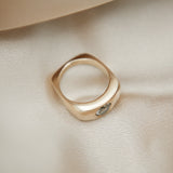 Rae Ring | 14K Gold & Stone Signet Ring