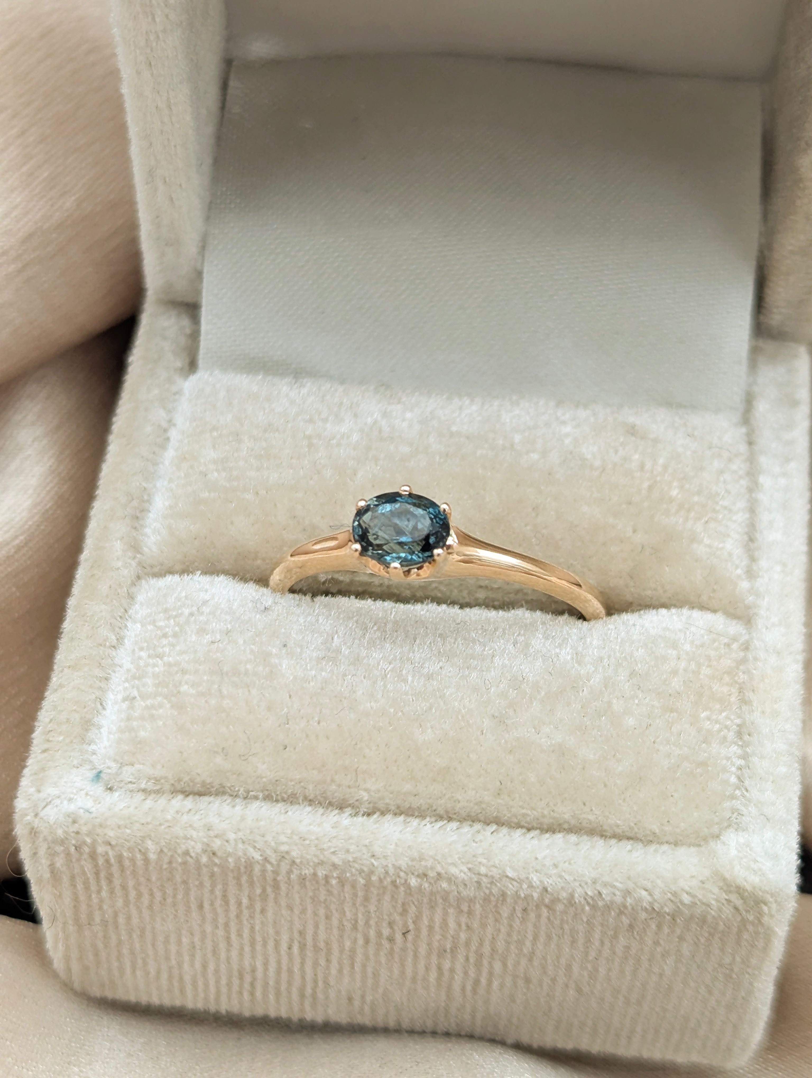 Edwardian Oval Sapphire solitaire | sz 8