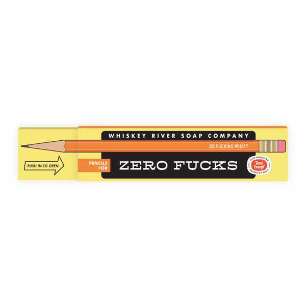 ZERO F**KS Funny Pencil Set | Whiskey River Soap Co.