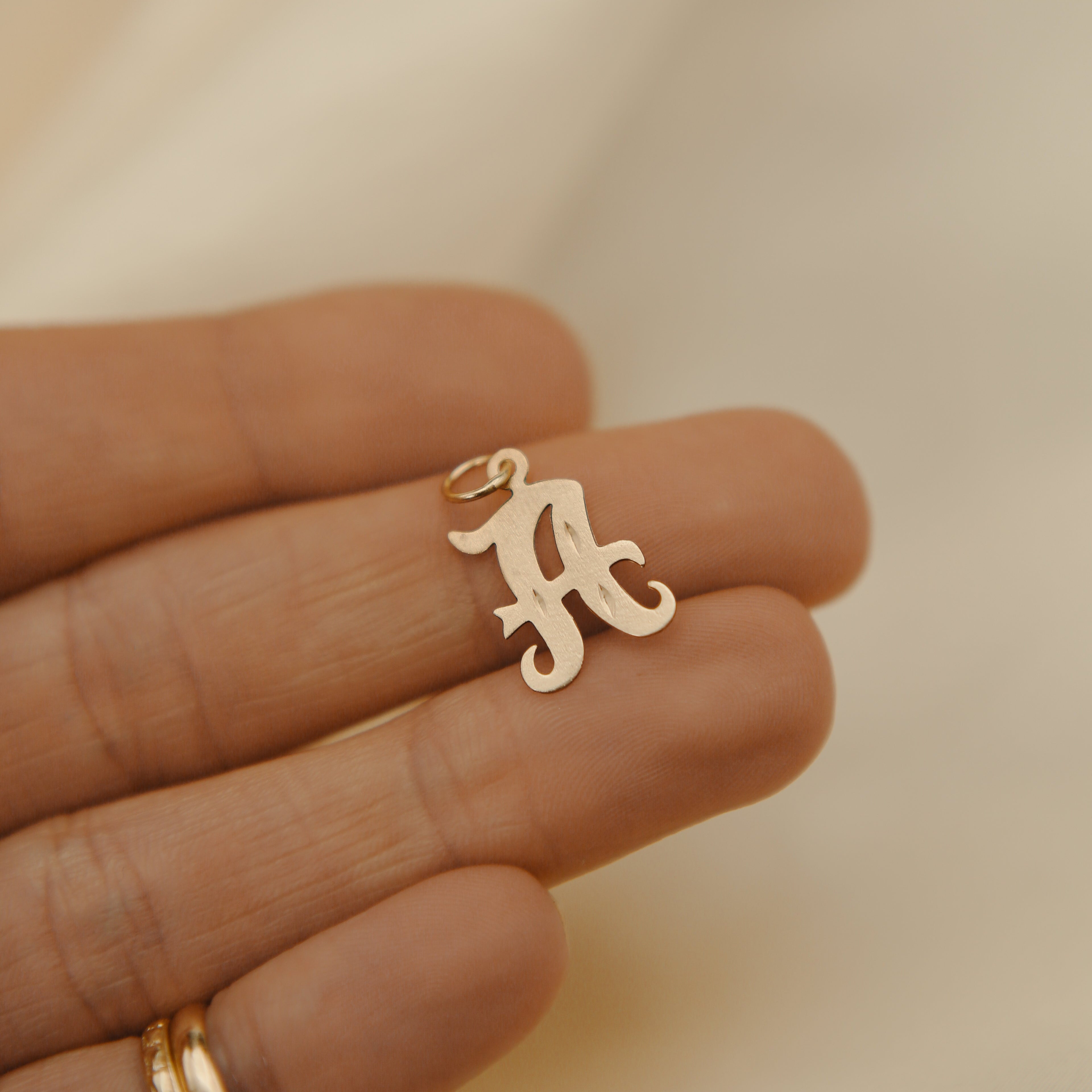 14k letter "A" charm