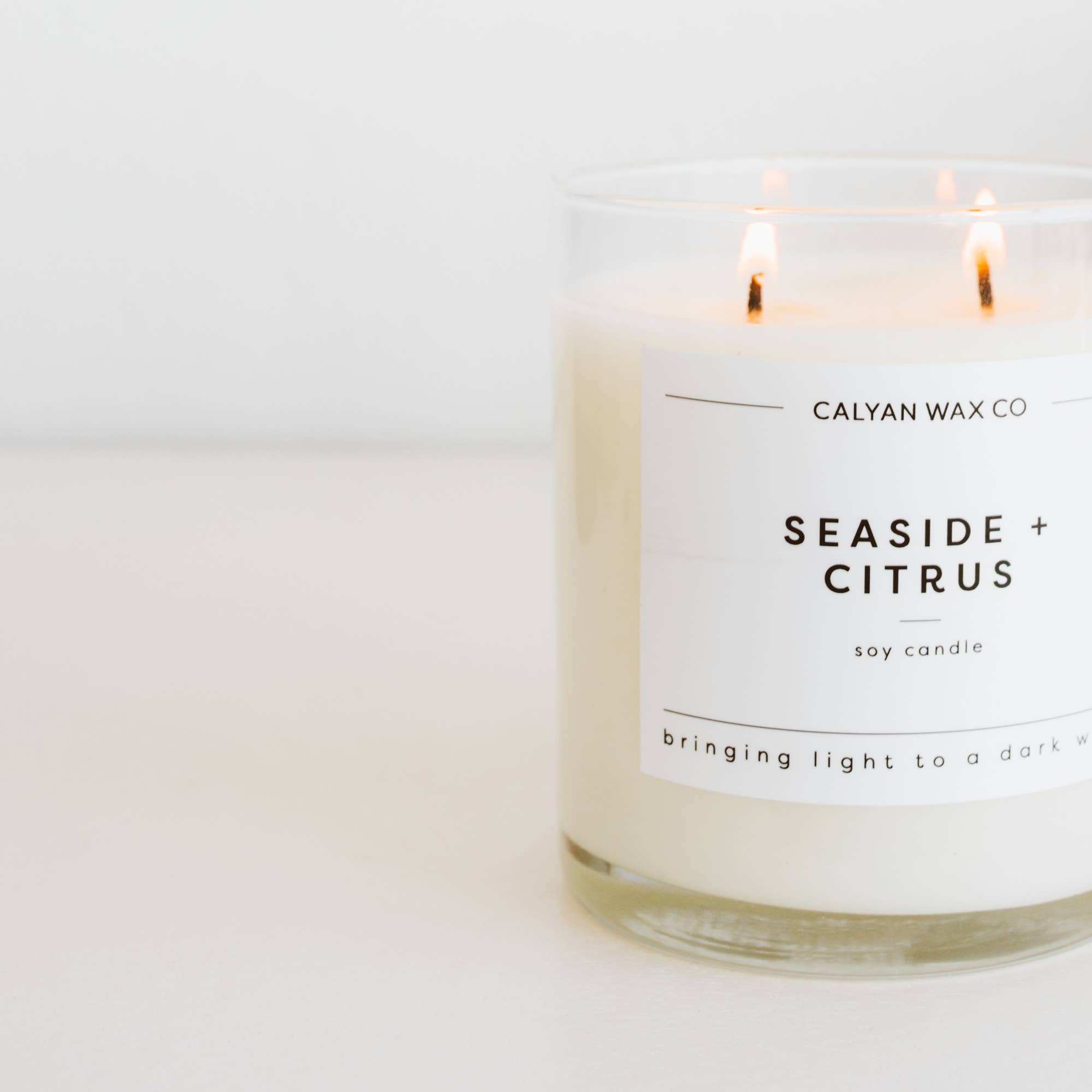 Seaside + Citrus - Glass Tumbler Soy Candle