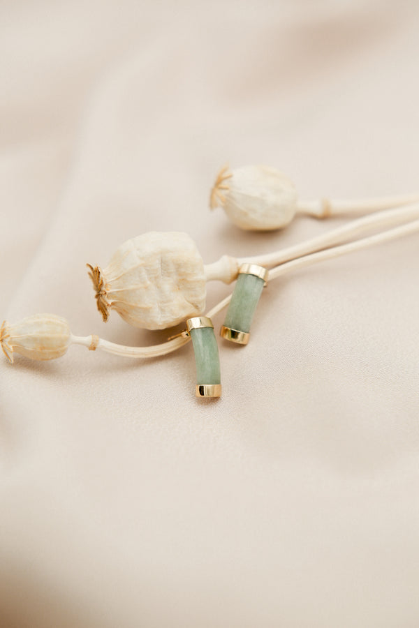 10k Jade Earrings