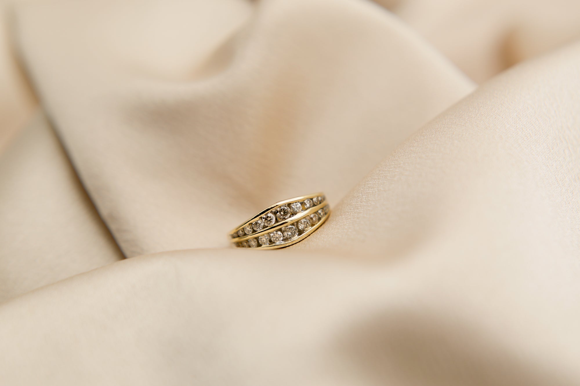 14K Natural Champagne Diamond Ring | SZ 7.25