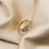 14K Champagne Diamond Ring | sz 7.25