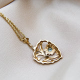 Edwardian 10k Aquamarine Necklace