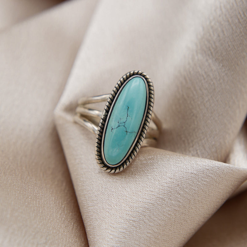 Sterling Silver Turquoise Ring | Sz 8