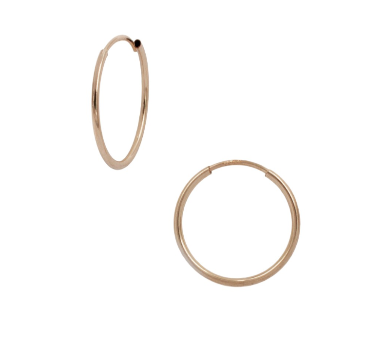Gold fill Infinity Hoops | 14mm