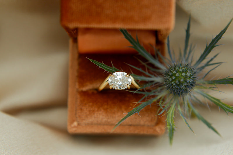 Oval Diamond engagement ring by Cival Jewelry Studio