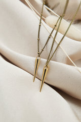 Meg Necklace I Brass