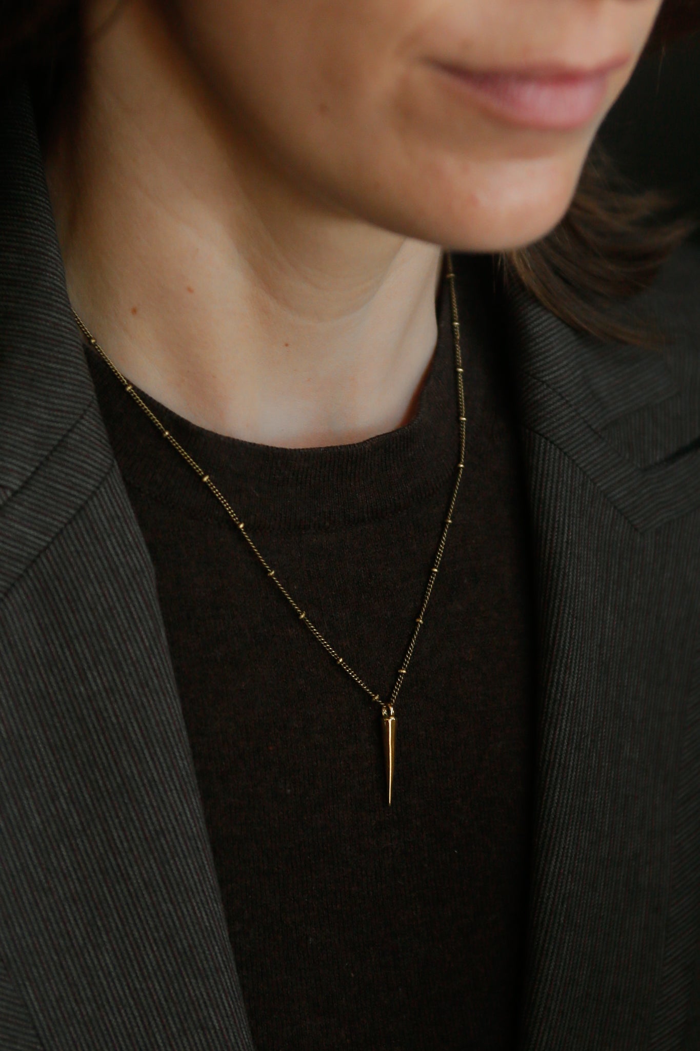 Meg Necklace I Brass