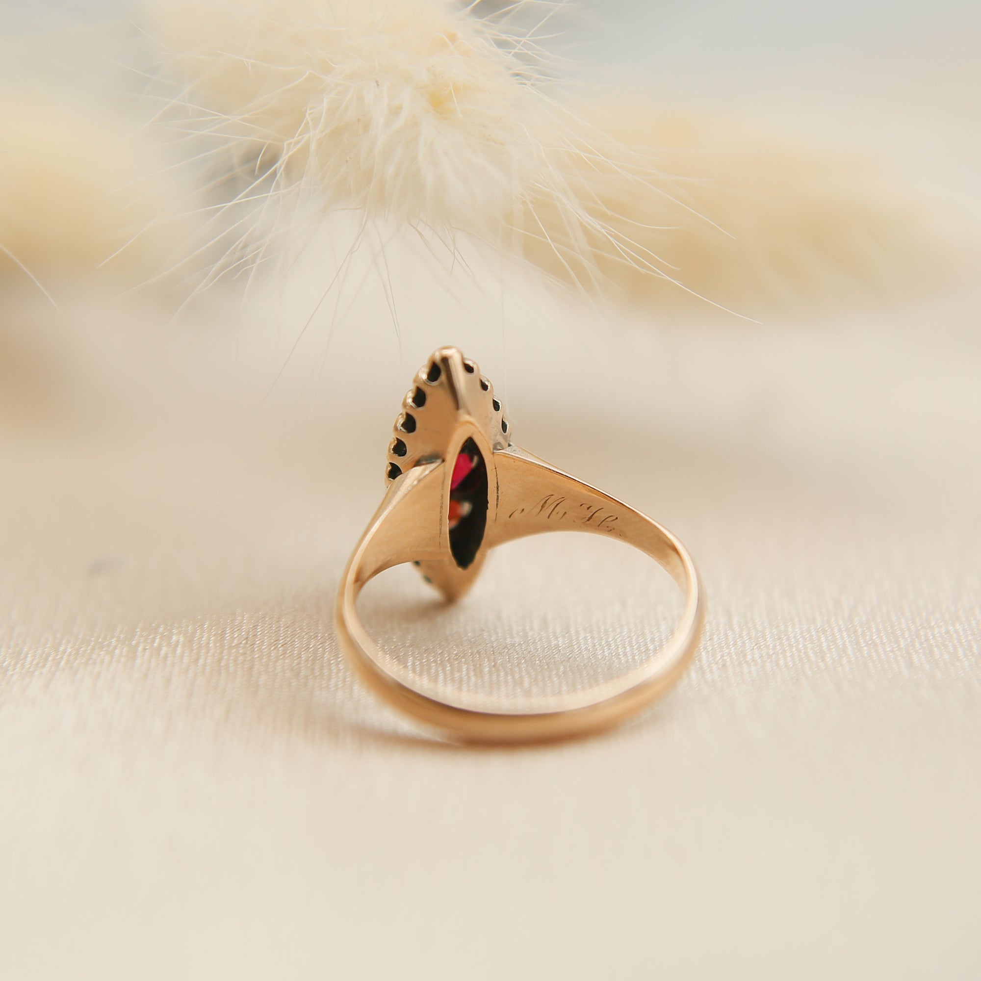 14k Marquise Rosy Ring