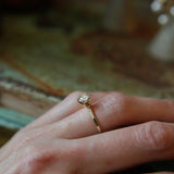 Vintage Gold Ring with Champagne Moissanite Restored by Milwaukee Jewelry Shop Cival Collective 