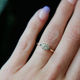 Vintage Gold Ring with Champagne Moissanite Restored by Milwaukee Jewelry Shop Cival Collective 