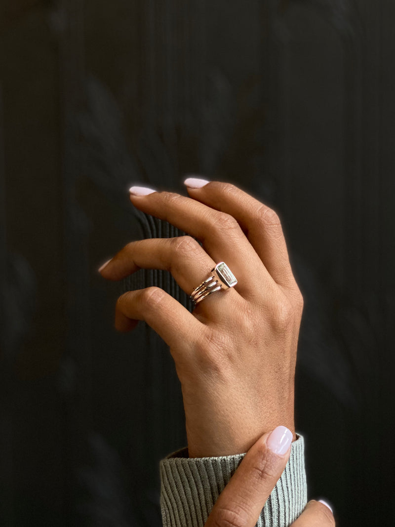 Green Amethyst Ring | sz 7
