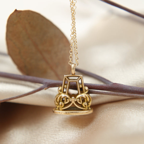 victorian fob gold fill necklace