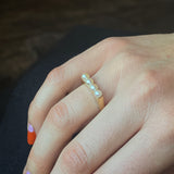 Vintage 14k White Pearl Ring | Sz 6