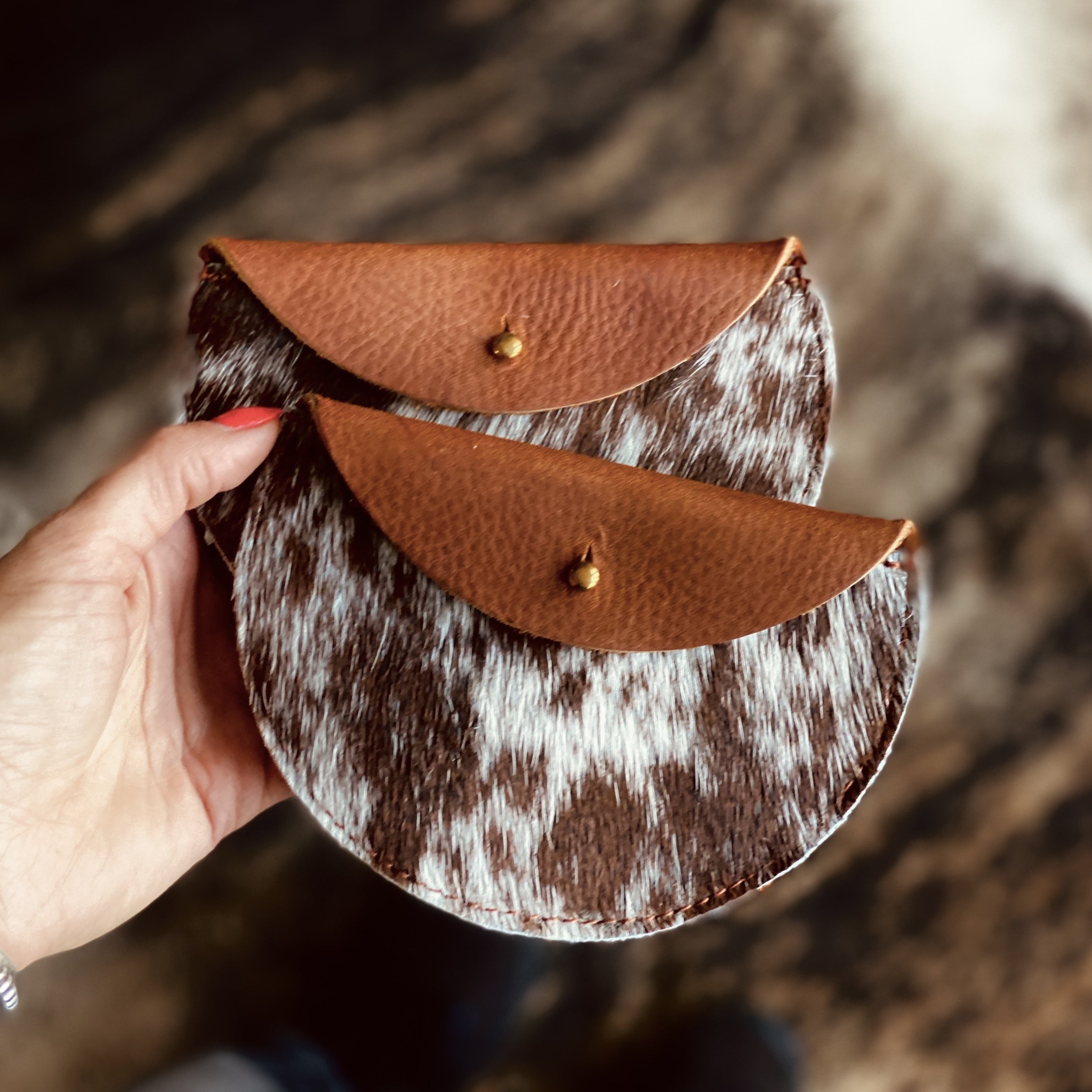 The Moon Cow Hide Coin Clutch | Jackalope Milk