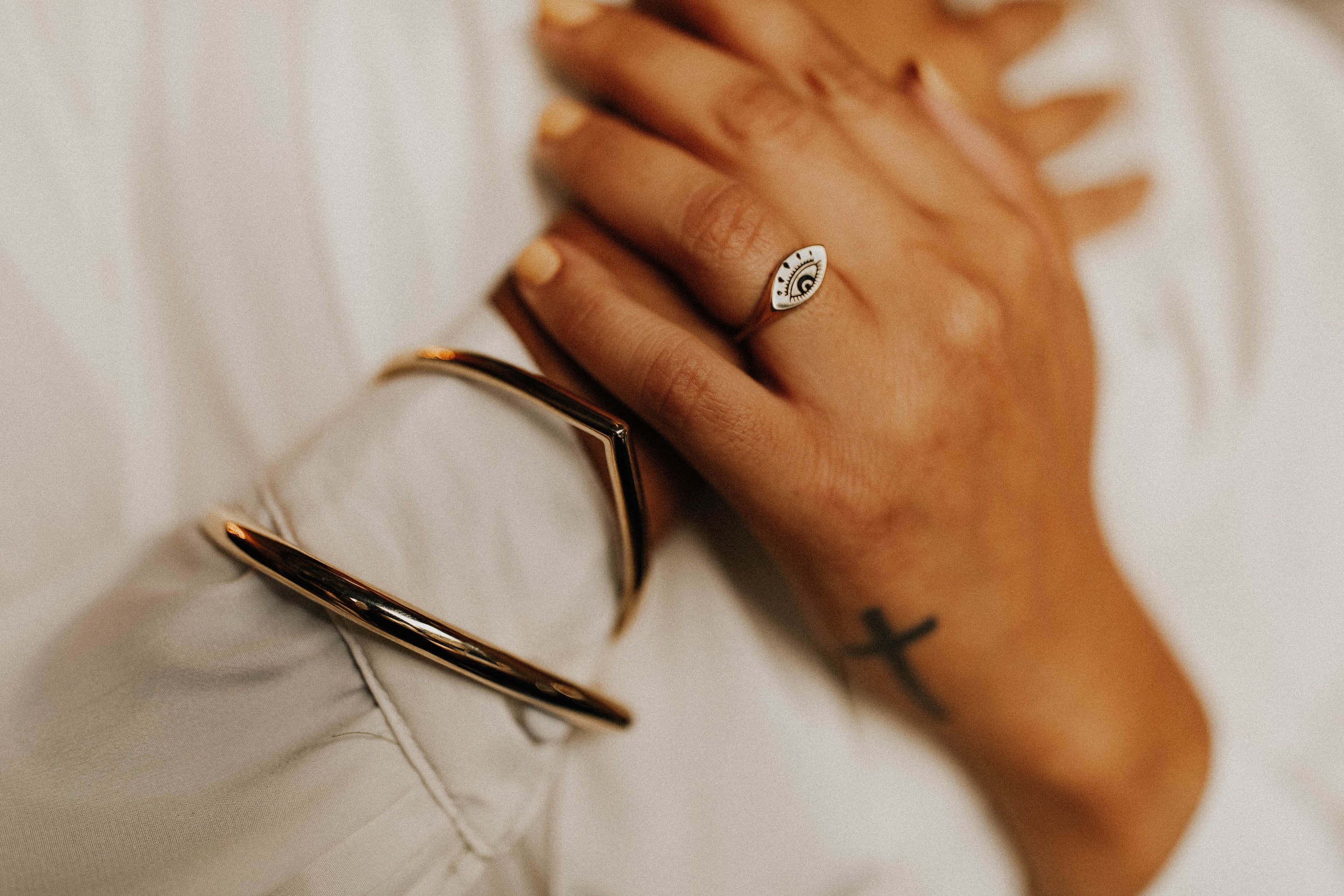 Lera | 14k Gold Evil Eye Ring