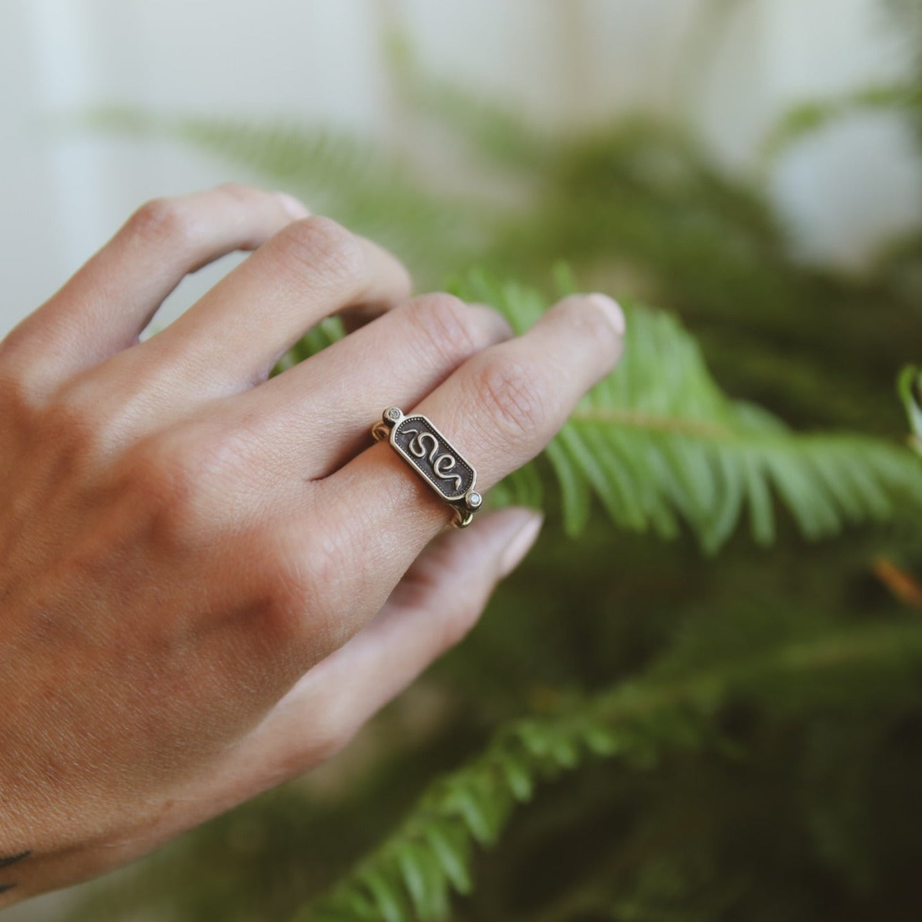 Ceylon | 14k Gold Snake Ring