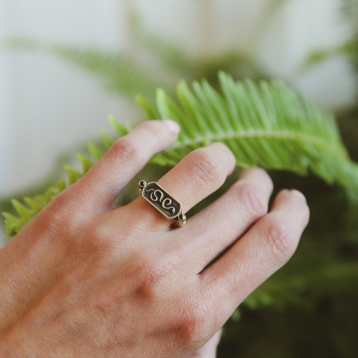 Ceylon | 14k Gold Snake Ring