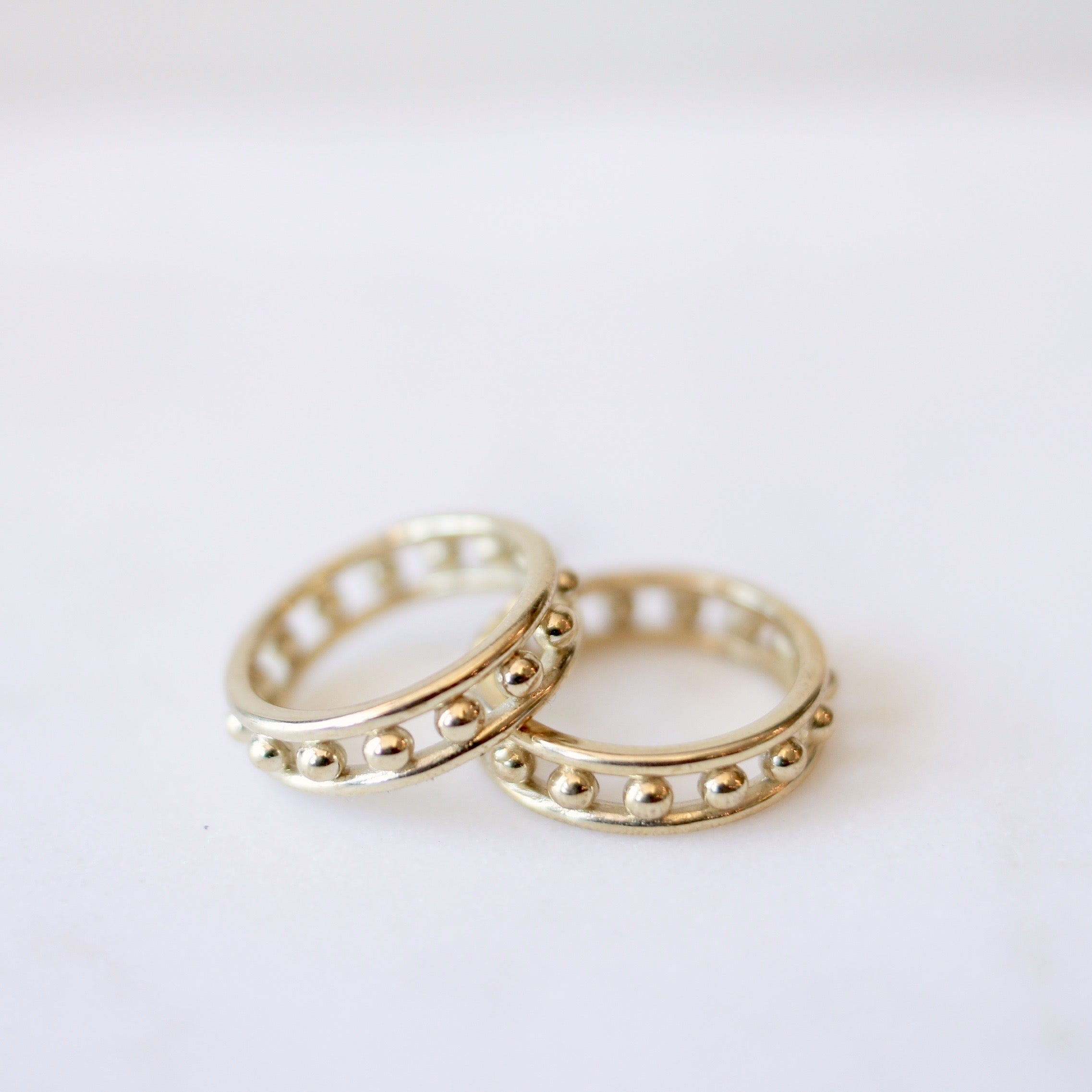 Cival Collective Modern cast brass ring. Classic design by Milwaukee, WI artists. Patterned stacking rings are comfortable and easy to wear.