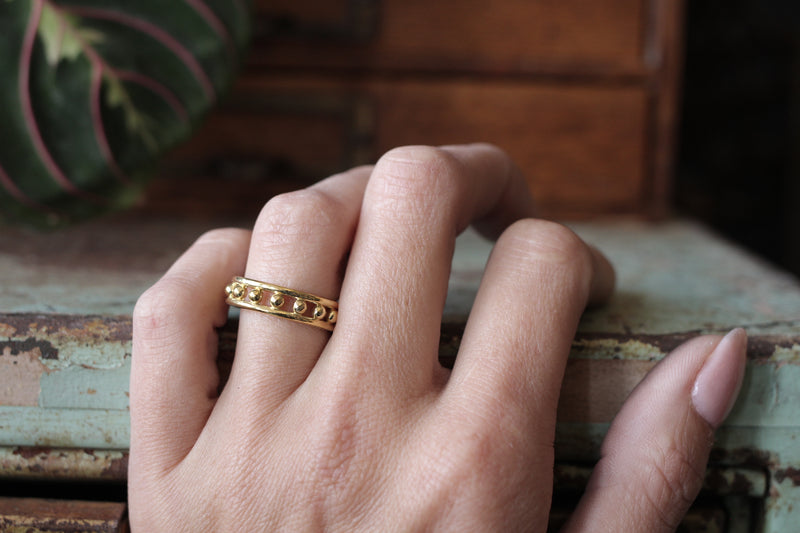Cival Collective Modern cast brass ring. Classic design by Milwaukee, WI artists. Stacking rings are comfortable and easy to wear.