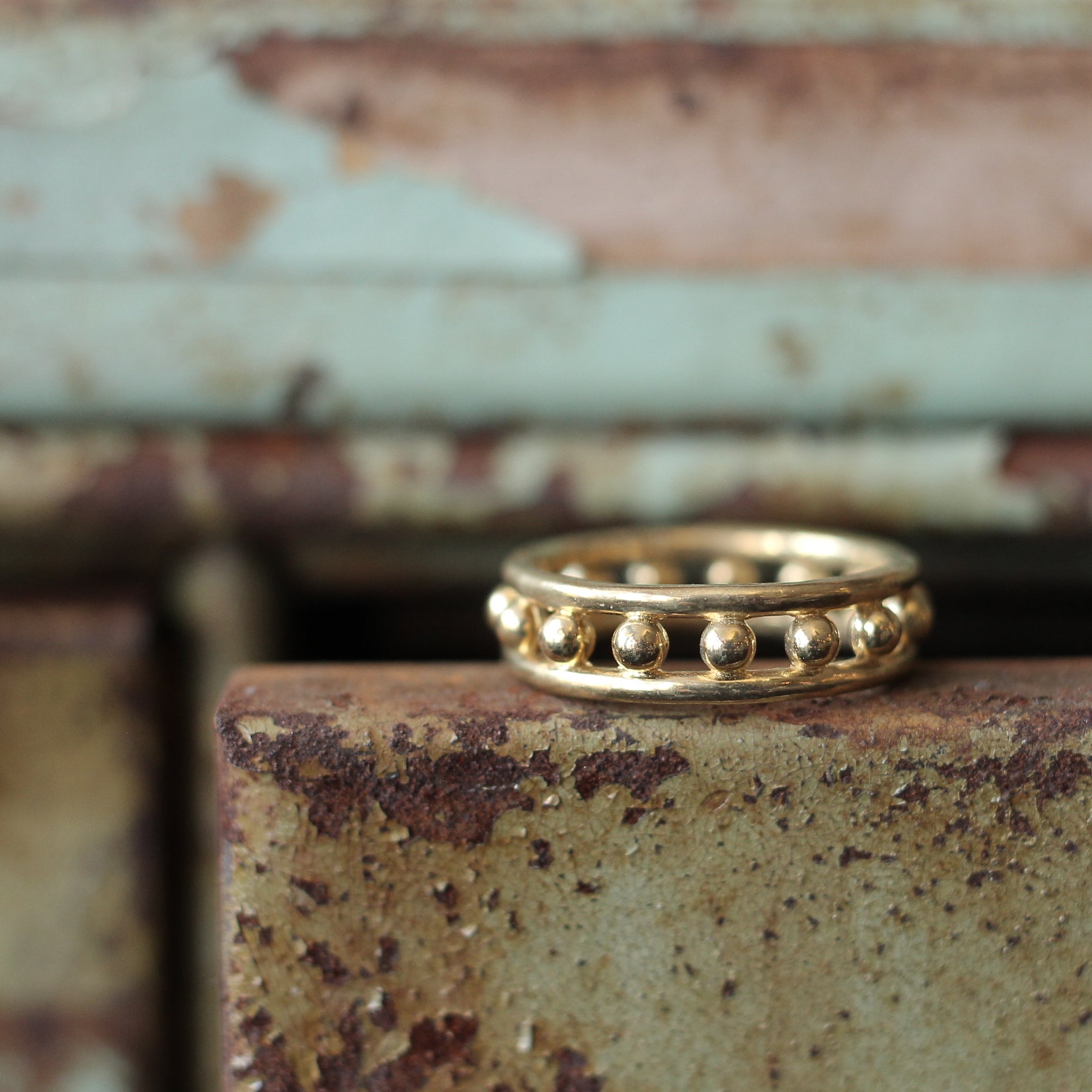 Cival Collective Modern cast brass ring. Classic design by Milwaukee, WI artists. Stacking rings are comfortable and easy to wear.