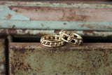 Cival Collective Jewelry design studio and boutique handmade designs. Modern cast brass ring. Classic design by Milwaukee, WI artists. Patterned stacking rings are comfortable and easy to wear.