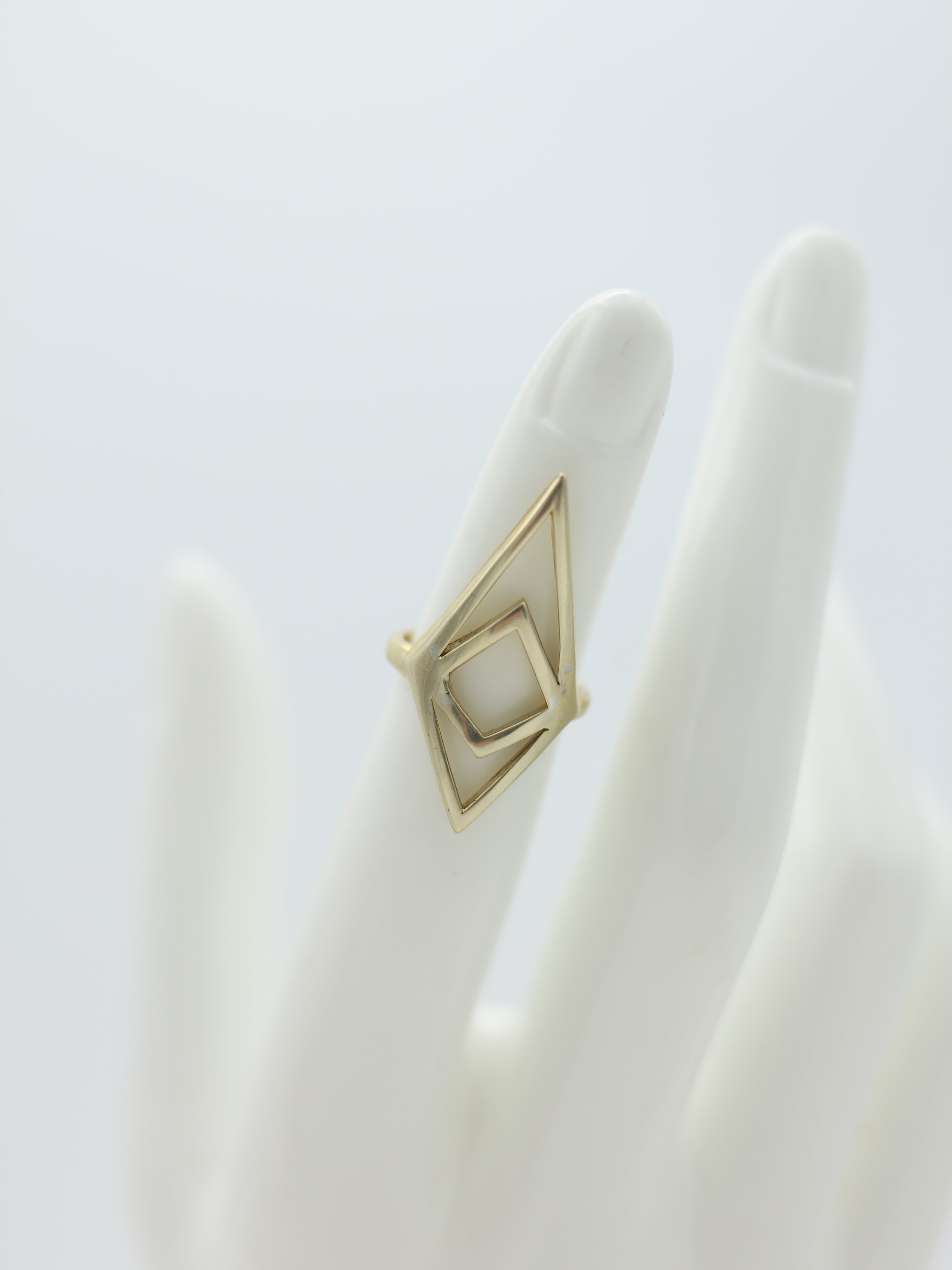 Brass cast midi ring by Milwaukee jewelry designers Cival collective. Form and function combined in this beautiful midi ring. Designed for tab top opening makes this the perfect  bartender accessory. 