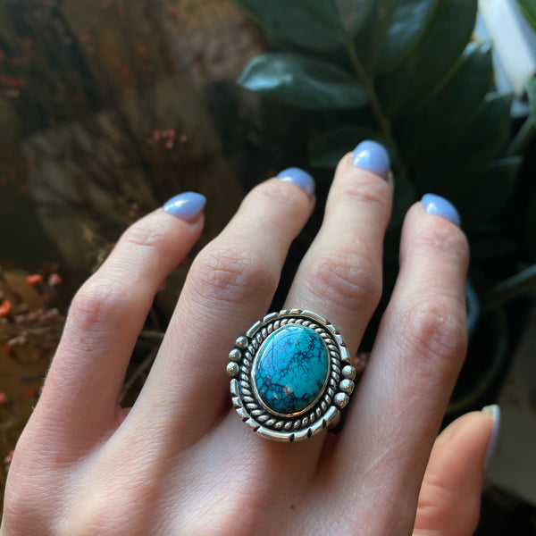 Kingman Turquoise Ring | Adjustable